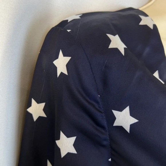 NWT Self-Portrait Navy Blue Star Patterned Dress $465 - Picture 11 of 16